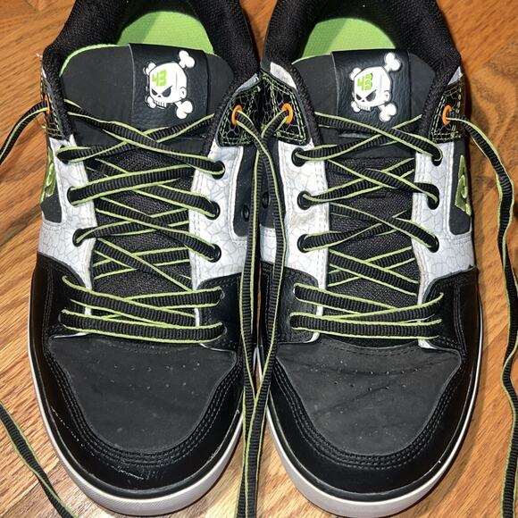 DC Ken Block Pure 43 Size 10 Skate Shoes Black Lime Citrus RARE main image 7